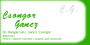 csongor gancz business card
